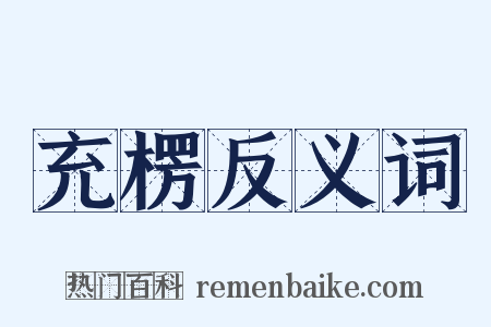 充楞反义词是什么意思的图片
